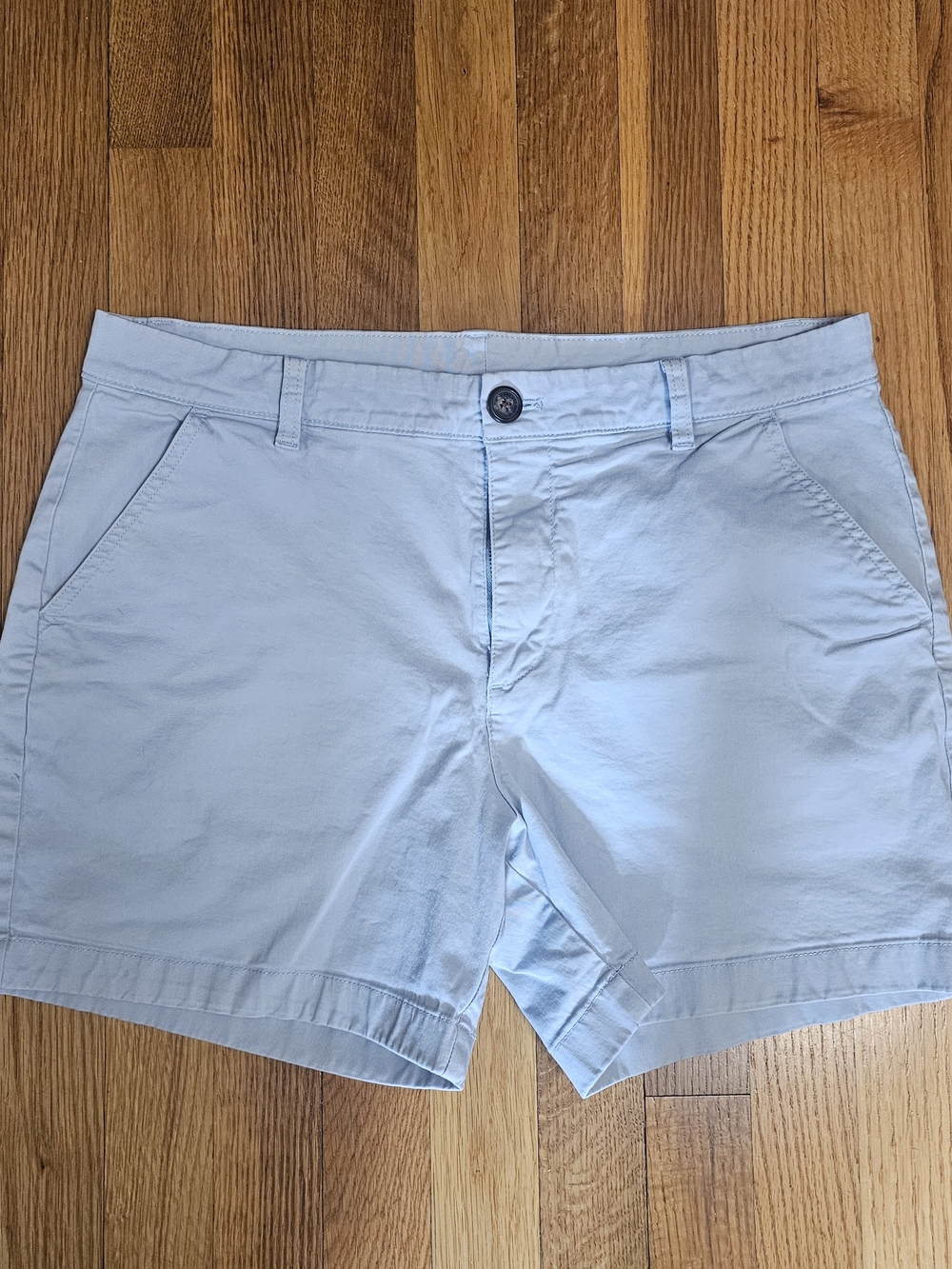 chubbies Light Blue Flat Front Men's Shorts Size 34